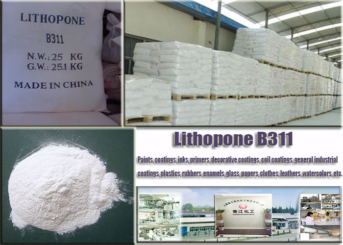 CAS No. 1345-05-7 White Lithopone Powder B311 ZnSBaso4 For Decorative Coatings